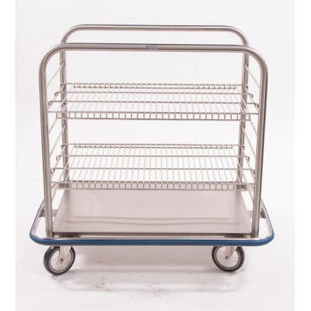 Blickman Open Case Cart 42"W x 40.75"H x 29"D w/(2) Adj S/S Wire Shelves OCC4